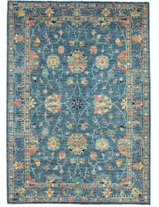 Tappeto Zigler Fine Floreale Blu Petrolio Beige 170x239 Cm