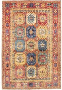 Tappeto Floralia Geometrico Rosso Ruggine Blu Cobalto 160x238 Cm