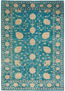Tappeto Zigler Fine Floreale Verde Petrolio Beige 173x249 Cm