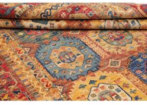 Tappeto Floralia Geometrico Rosso Ruggine Blu Cobalto 160x238 Cm