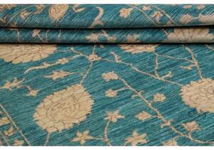 Tappeto Zigler Fine Floreale Verde Petrolio Beige 173x249 Cm