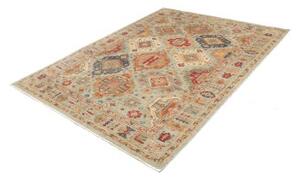 Tappeto Floralia Geometrico Verde Salvia Rosso Terracotta 169x224 Cm