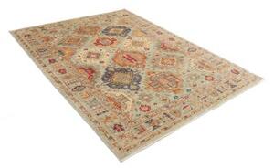 Tappeto Floralia Geometrico Verde Salvia Rosso Terracotta 169x224 Cm