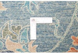 Tappeto Zigler Fine Floreale Blu Ottanio Rosso Corallo 170x241 Cm
