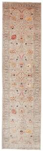 Tappeto Zigler Fine Floreale Grigio Tortora Beige Corsia 79x296 Cm