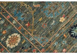 Tappeto Zigler Fine Stilizzato Verde Petrolio Rosso Ruggine Corsia 78x246 Cm