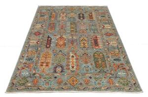 Tappeto Floralia Stilizzato Azzurro Terracotta 123x187 Cm