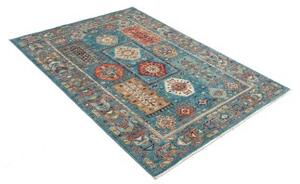 Tappeto Floralia Geometrico Blu Rosso 122x166 Cm