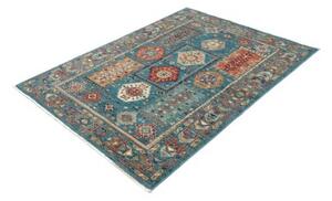 Tappeto Floralia Geometrico Blu Rosso 122x166 Cm