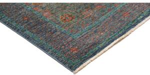 Tappeto Kairo Geometrico Blu Petrolio Corallo Corsia 82x240 Cm
