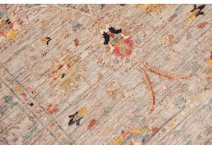 Tappeto Zigler Fine Floreale Grigio Tortora Beige Corsia 79x296 Cm