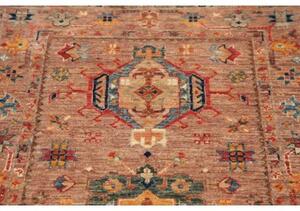 Tappeto Floralia Stilizzato Rosa Antico Blu Petrolio 79x135 Cm
