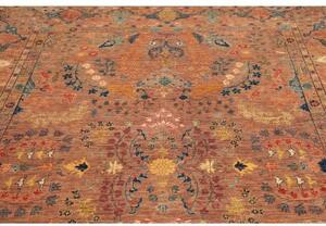 Tappeto Floralia Floreale Terracotta Blu 208x295 Cm