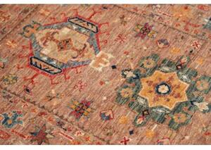 Tappeto Floralia Stilizzato Rosa Antico Blu Petrolio 79x135 Cm