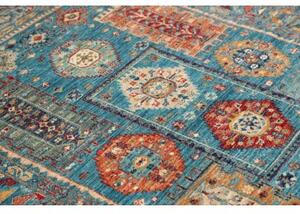 Tappeto Floralia Geometrico Blu Rosso 122x166 Cm