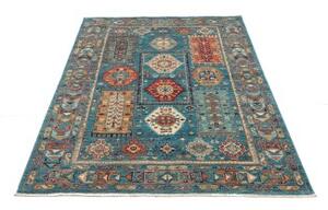 Tappeto Floralia Geometrico Blu Rosso 122x166 Cm