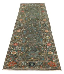 Tappeto Zigler Fine Stilizzato Verde Petrolio Rosso Ruggine Corsia 78x246 Cm