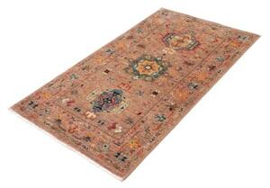 Tappeto Floralia Stilizzato Rosa Antico Blu Petrolio 79x135 Cm
