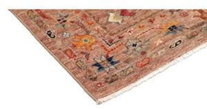 Tappeto Floralia Stilizzato Rosa Antico Blu Petrolio 79x135 Cm