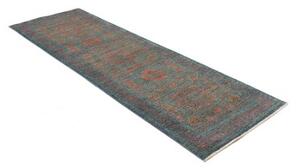 Tappeto Kairo Geometrico Blu Petrolio Corallo Corsia 82x240 Cm