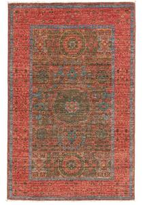 Tappeto Kairo Stilizzato Rosso Verde 81x120 Cm