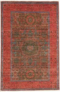 Tappeto Kairo Stilizzato Rosso Mattone Verde Scuro 81x123 Cm