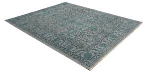 Tappeto Zigler Fine Floreale Grigio Chiaro Azzurro Petrolio 202x248 Cm
