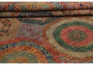 Tappeto Kairo Stilizzato Rosso Ruggine Blu Notte 203x305 Cm