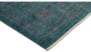Tappeto Zigler Fine Floreale Verde Petrolio Antracite 244x349 Cm