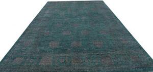 Tappeto Zigler Fine Floreale Verde Petrolio Antracite 244x349 Cm
