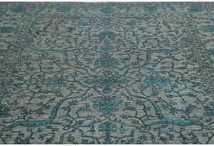 Tappeto Zigler Fine Floreale Grigio Chiaro Azzurro Petrolio 202x248 Cm