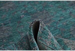 Tappeto Zigler Fine Floreale Verde Petrolio Antracite 244x349 Cm