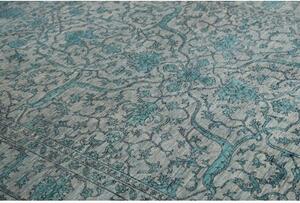 Tappeto Zigler Fine Floreale Grigio Chiaro Azzurro Petrolio 202x248 Cm