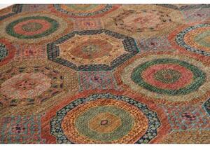 Tappeto Kairo Stilizzato Rosso Ruggine Blu Notte 203x305 Cm