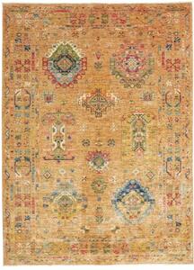 Tappeto Floralia Stilizzato Becco Di Mattone Giallo Ocra 170x235 Cm