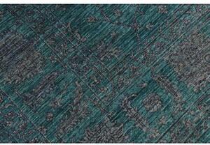 Tappeto Zigler Fine Floreale Verde Petrolio Antracite 244x349 Cm