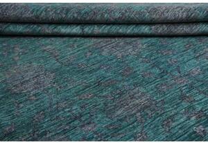 Tappeto Zigler Fine Floreale Verde Petrolio Antracite 244x349 Cm