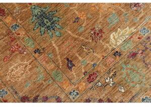 Tappeto Floralia Floreale Marrone Caldo Rosso Mattone 172x232 Cm