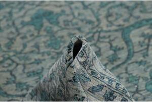Tappeto Zigler Fine Floreale Grigio Chiaro Azzurro Petrolio 202x248 Cm