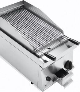 Griglia a gas con pietra lavica KBS, 1 zona di riscaldamento, griglia regolabile in altezza, accensione piezoelettrica, 6,9 kW