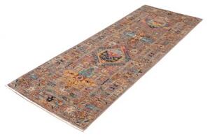 Tappeto Floralia Geometrico Ruggine Azzurro Corsia 78x205 Cm