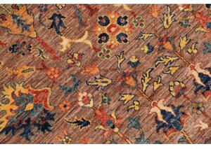 Tappeto Floralia Floreale Terracotta Blu Scuro Corsia 79x301 Cm