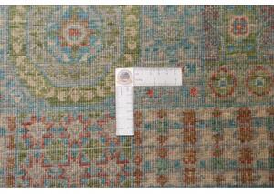 Tappeto Kairo Geometrico Blu Beige Corsia 79x299 Cm