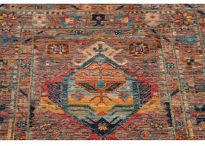 Tappeto Floralia Geometrico Marrone Blu Corsia 75x204 Cm