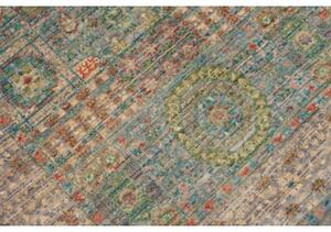 Tappeto Kairo Geometrico Blu Beige Corsia 79x299 Cm