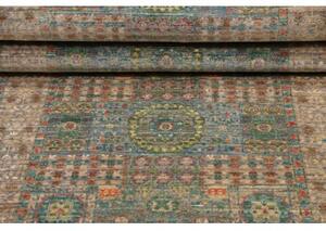 Tappeto Kairo Geometrico Blu Beige Corsia 79x299 Cm