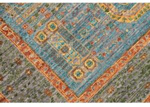 Tappeto Kairo Geometrico Blu Cielo Verde Salvia 100x146 Cm