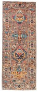 Tappeto Floralia Geometrico Ruggine Azzurro Corsia 78x205 Cm