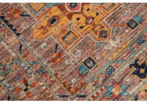 Tappeto Floralia Geometrico Marrone Blu Corsia 75x204 Cm