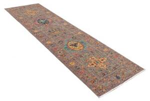 Tappeto Floralia Geometrico Grigio Tortora Ocra Corsia 77x259 Cm